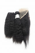 2 Bundles Virgin Hair10",14" + 13×4 Lace Closure
  Yuki Straight/kinky straigh